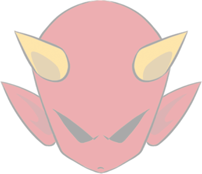 Image of the demon head logo with shades at 50% transparent
